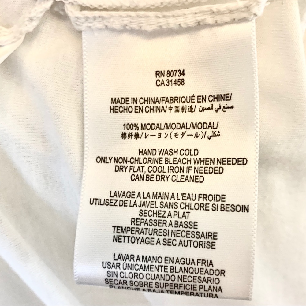 bcbgmaxazria white tee with cross back - Picture 4 of 4